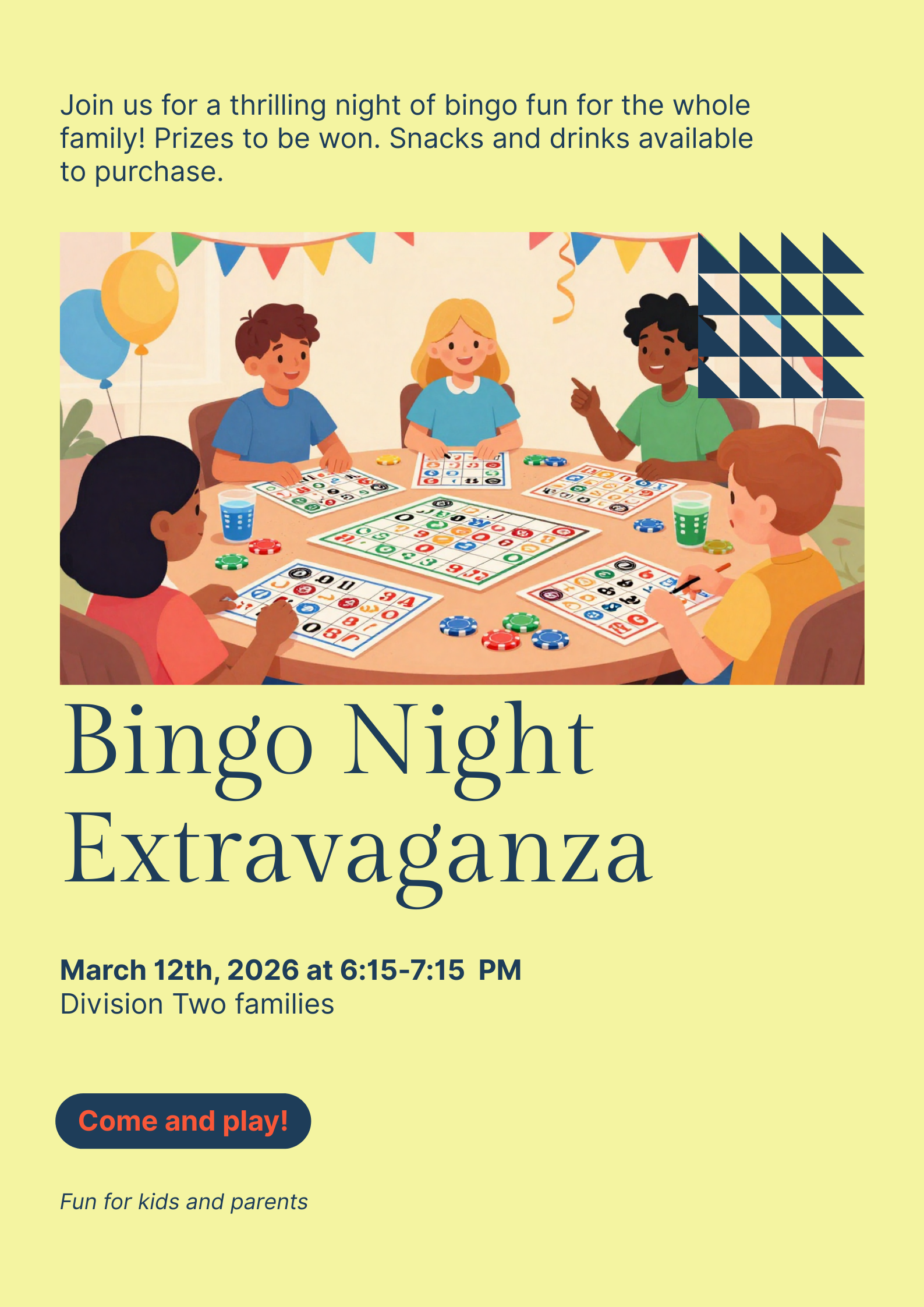 Poster Bingo Night Extravaganza 2